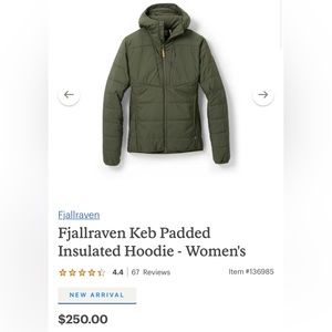 Fjllraven Keb Padded Insulated Hoodie — Women’s Small